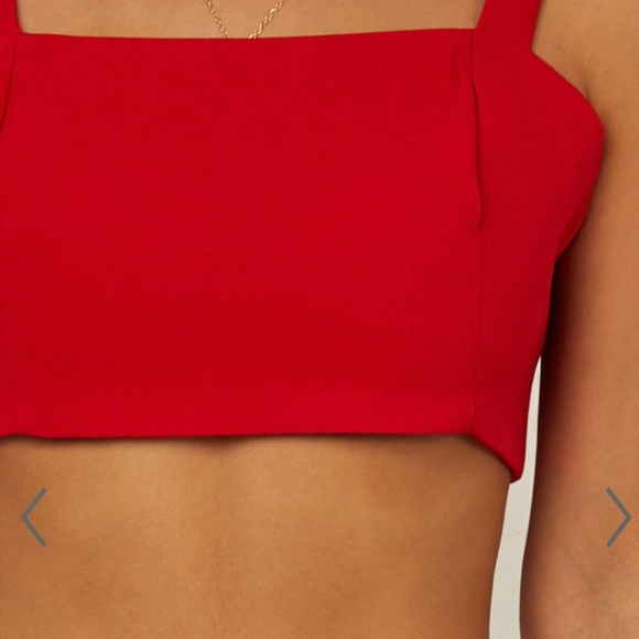 Showpo Girls On Film Crop Top in red, size 4 - Picture 4 of 4